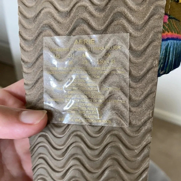 Aerie Tropical palm print slide sandals - Picture 7 of 8